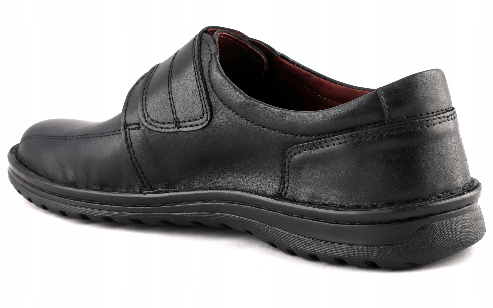 Buty męskie skórzane POLSKIE mokasyny RZEP 42 EAN (GTIN) 5904158371737