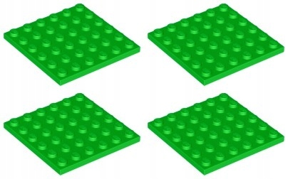 

Lego 3958 Płytka 6x6 zielona jasna (20g) 4 szt.