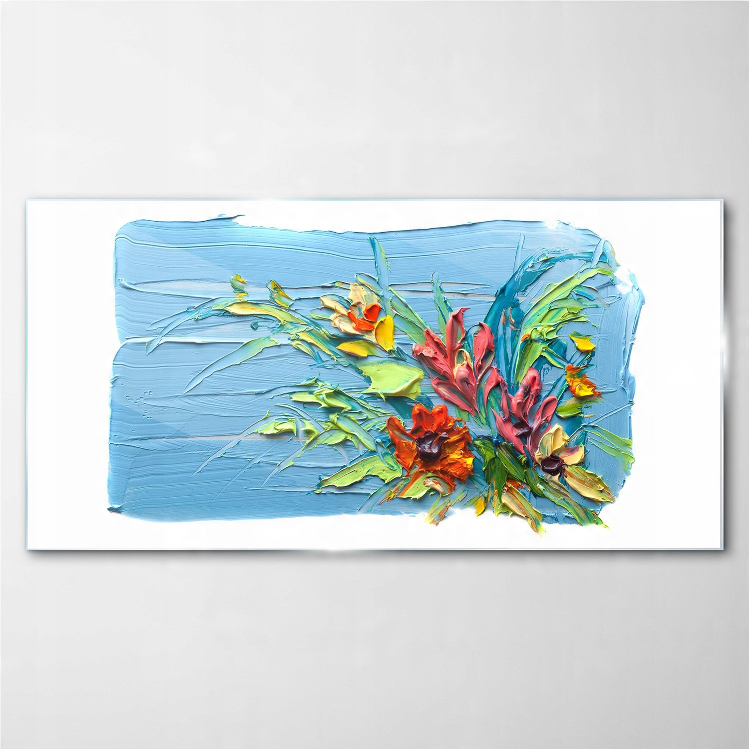 

Foto obraz szklany na ścianę Kwiaty 3D 100x50 cm