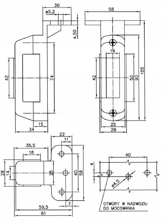 Lampa obrysowa LED obrysówka boczna TYLNA NAROŻNA EAN (GTIN) 5901323128141