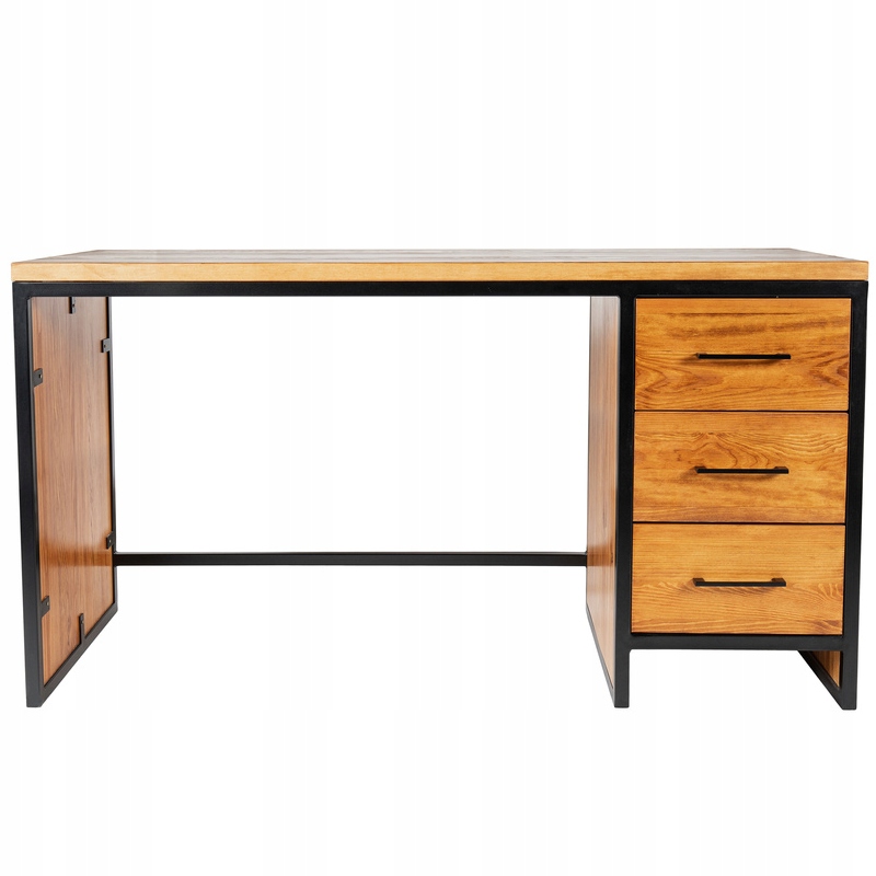 BIURKO LOFTOWE INDUSTRIALNE LITE DREWNO szer 160cm