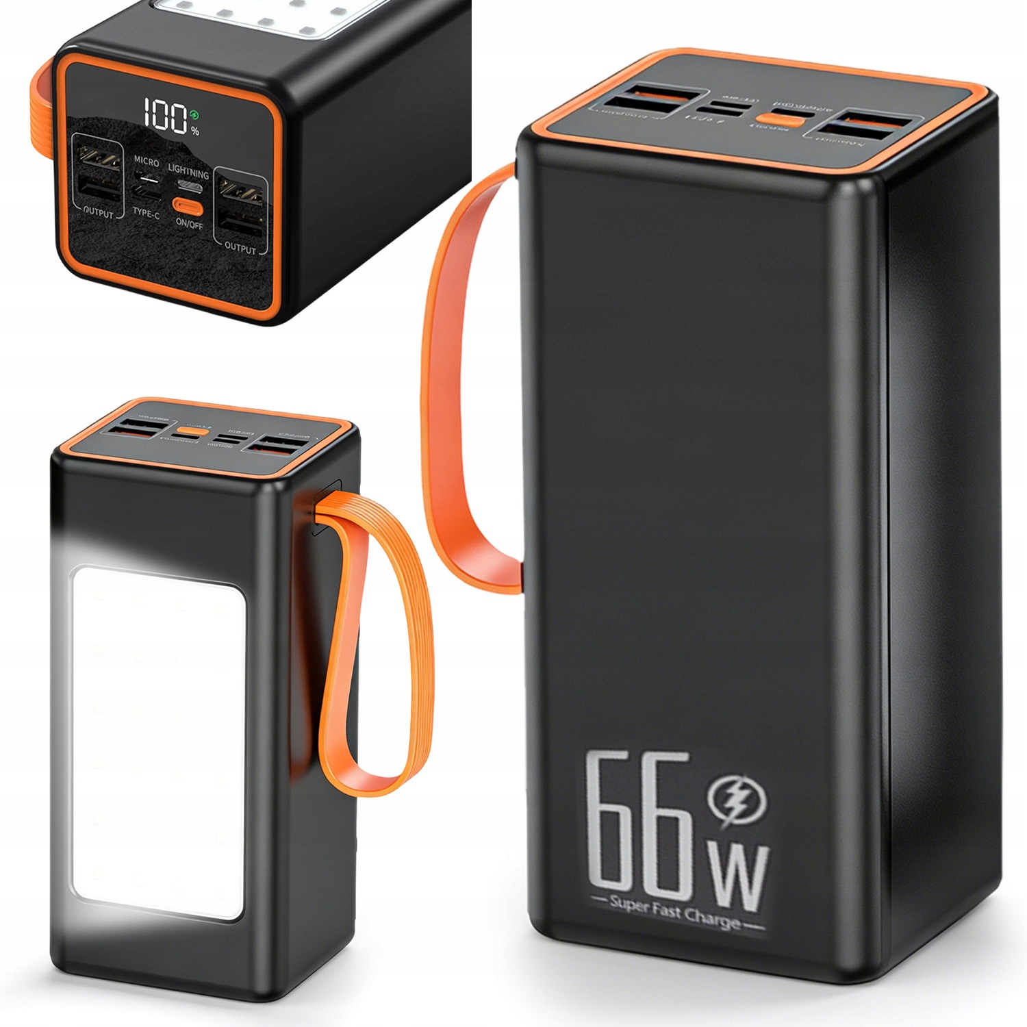 Powerbanka Silné Rychlé Nabíjení Velkokapacitní 50000MAH Usb-c 66W Bezpečné