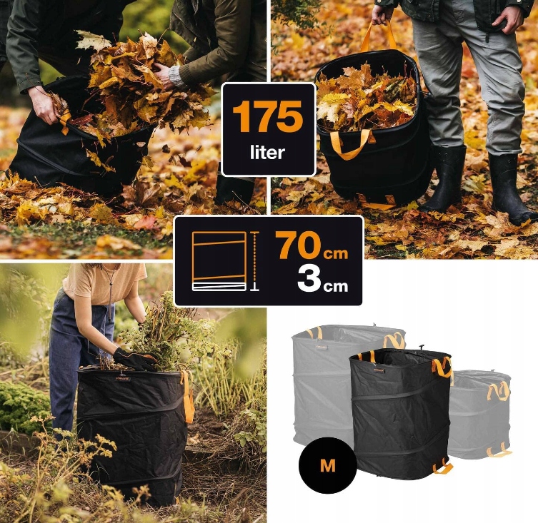 Kosz składany FISKARS Ergo-Pop-up M 175L Kod producenta 1028372