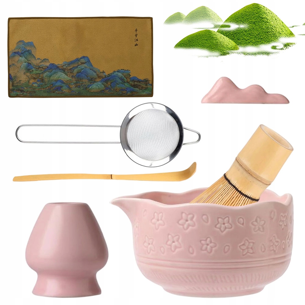 Levně Sada Na Čaj Matcha Dárková 7 Ks S Podstavcem, Kuchyňská Utěrka