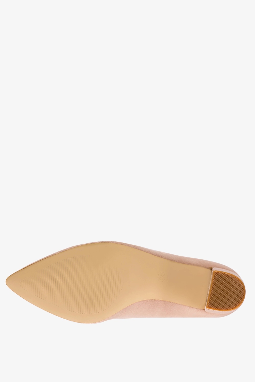 BEŻOWE CZÓŁENKA OBCAS SŁUPEK DAMSKIE OZDOBNE KRYSZTAŁKI ELEGANCKIE r 40 Kolor beżowy