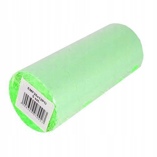 

Metki etykiety jednorzędowe 26x12 fala, zielone