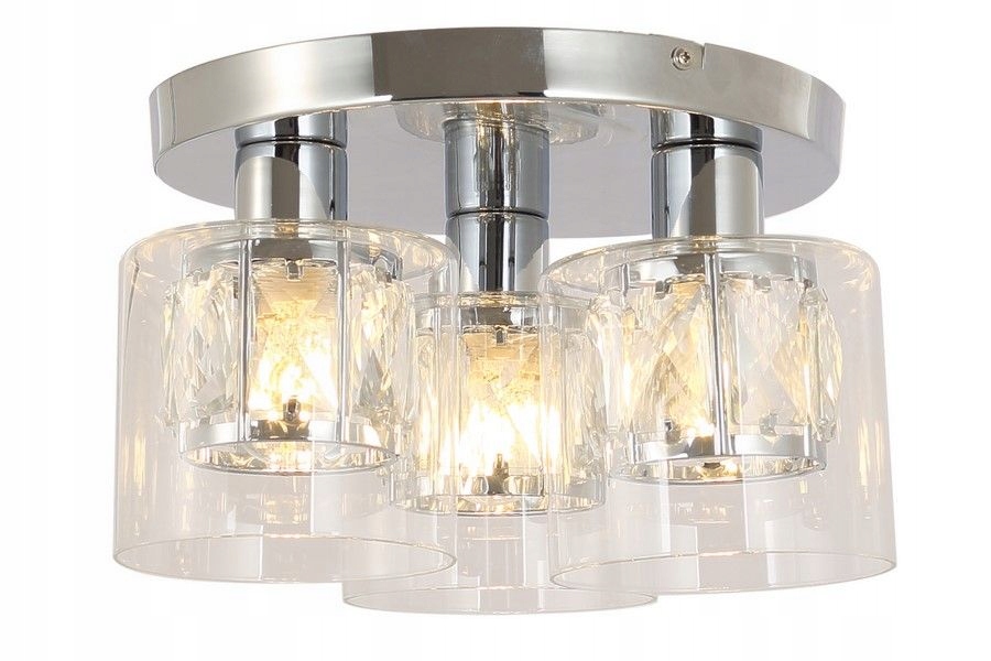 Krásný stropní svítidlo Elmo chrom křišťál do ložnice nad postel