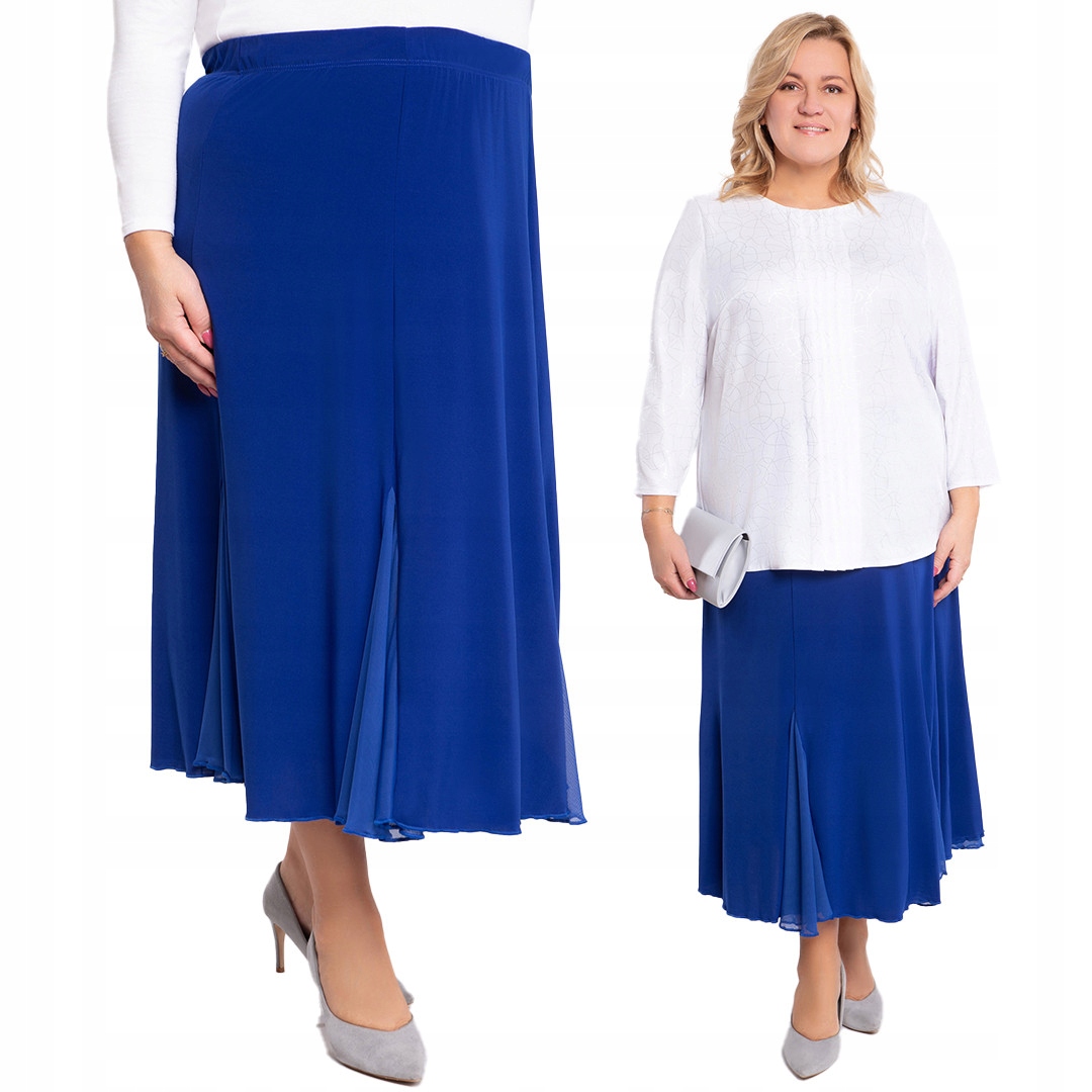 Chabrová sukně s šifonem plus size velikost 52/54
