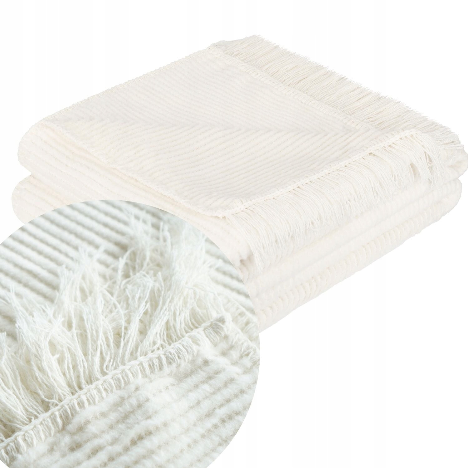 Akrylová bavlněná deka 150x200 Lady pléd krémová