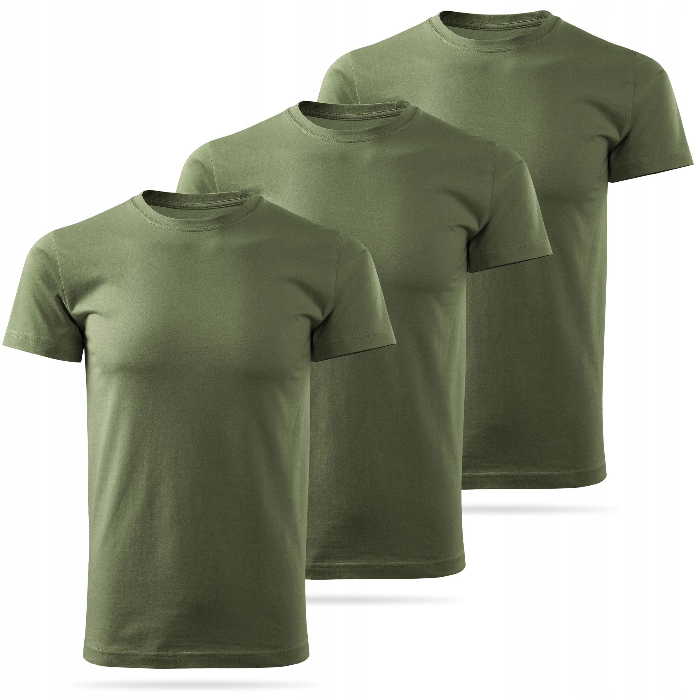 Komplet outdoorowych koszulek wojskowych khaki Mon Wot 100% bawełna 3 Pak