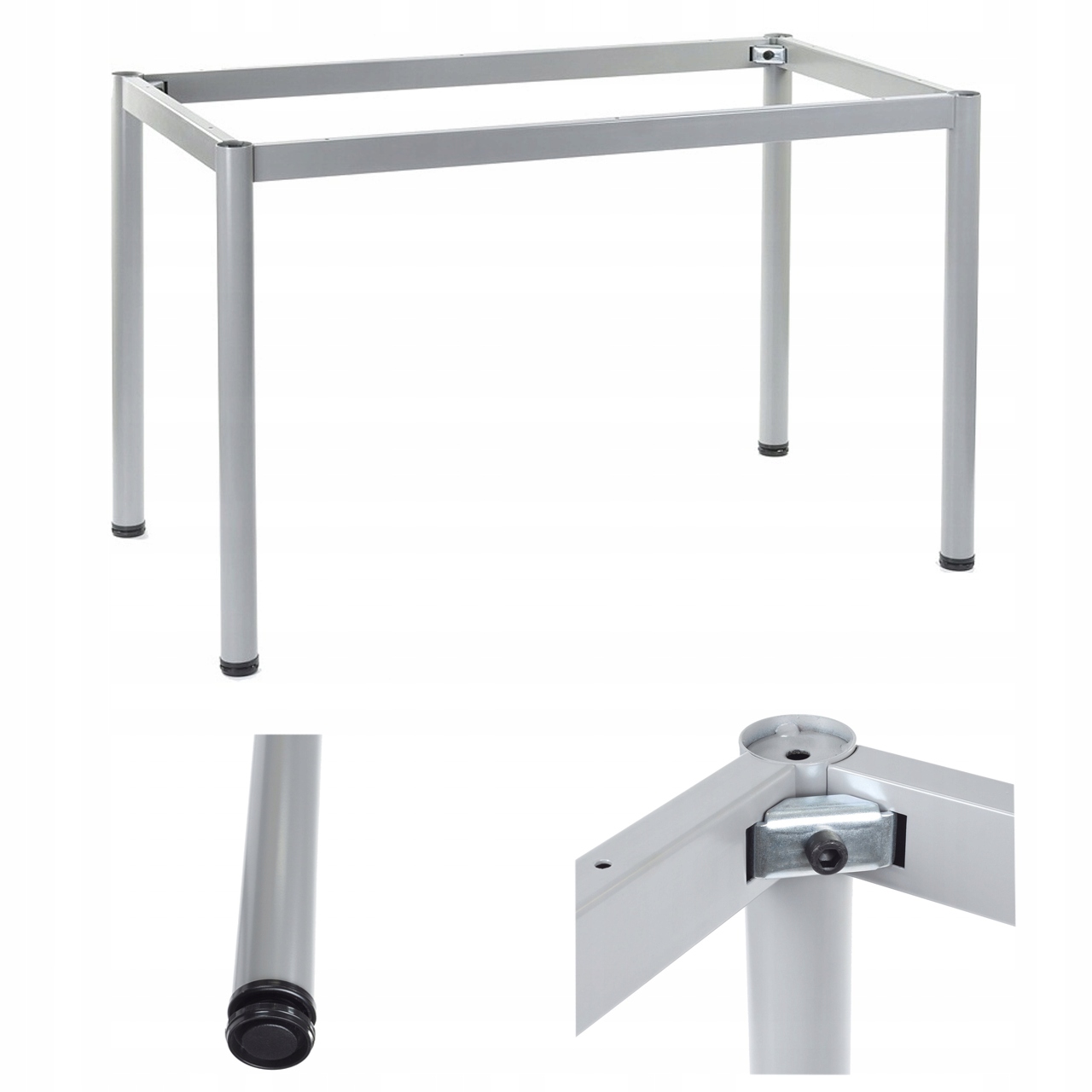 STELAŻ RAMOWY DO STOŁU 156X76 CM, KOLOR ALU