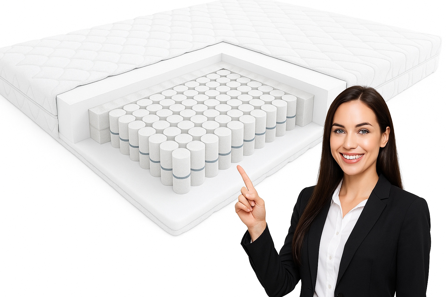 Materac Step Hilding kieszeniowy dwustronny dla seniorów i par 90x200 cm