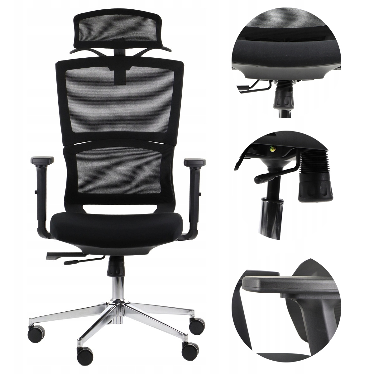 Trent Čierna chrómovaná základňa