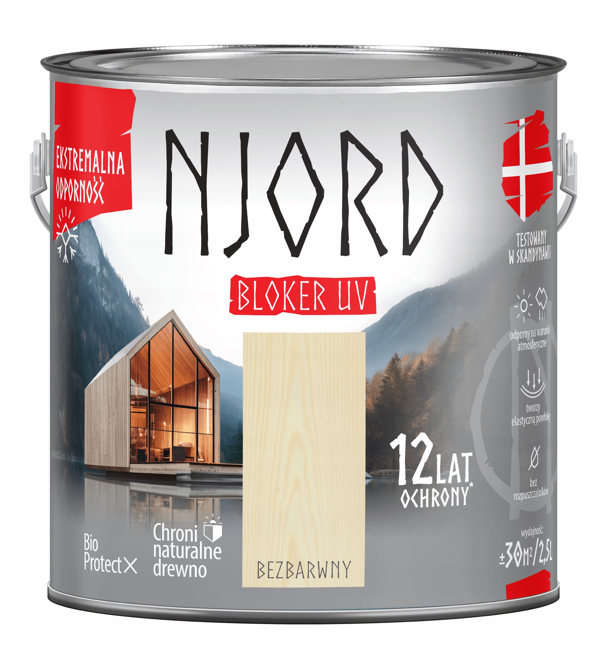 Njord Bloker Uv Bezbarwny Impregnat Do Drewna 2,5L