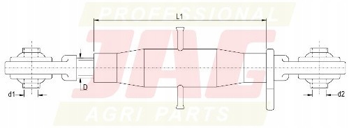 Horní centrální spojka M30X3,5 kat.1-1 L1 370mm 98-0014