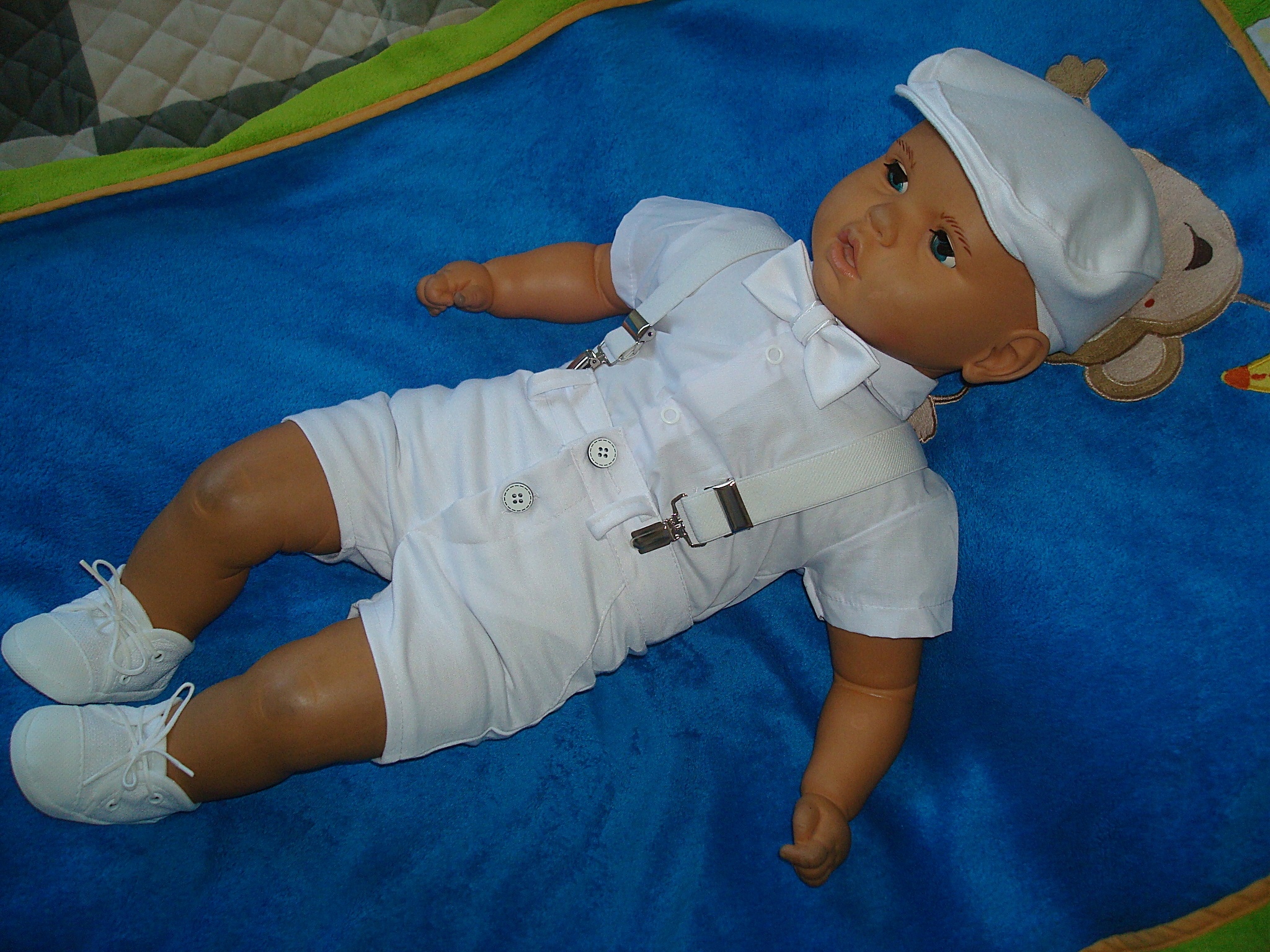 KOMPLET LATO UBRANKO /CHRZTU /WESELE/ SPODENKI 92 Kolor biały