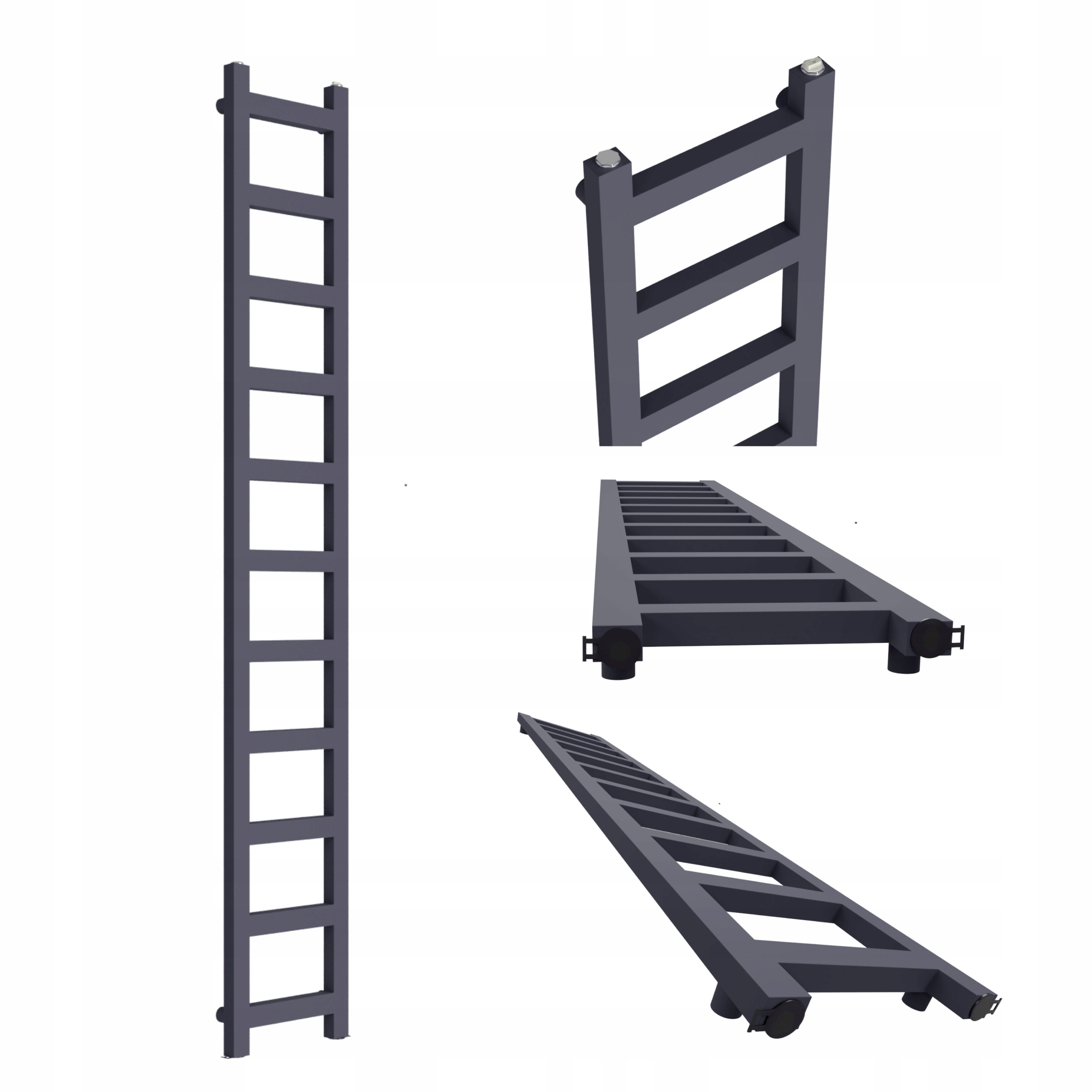 Koupelnový radiátor na vodu Lucy 770x250 Grafit