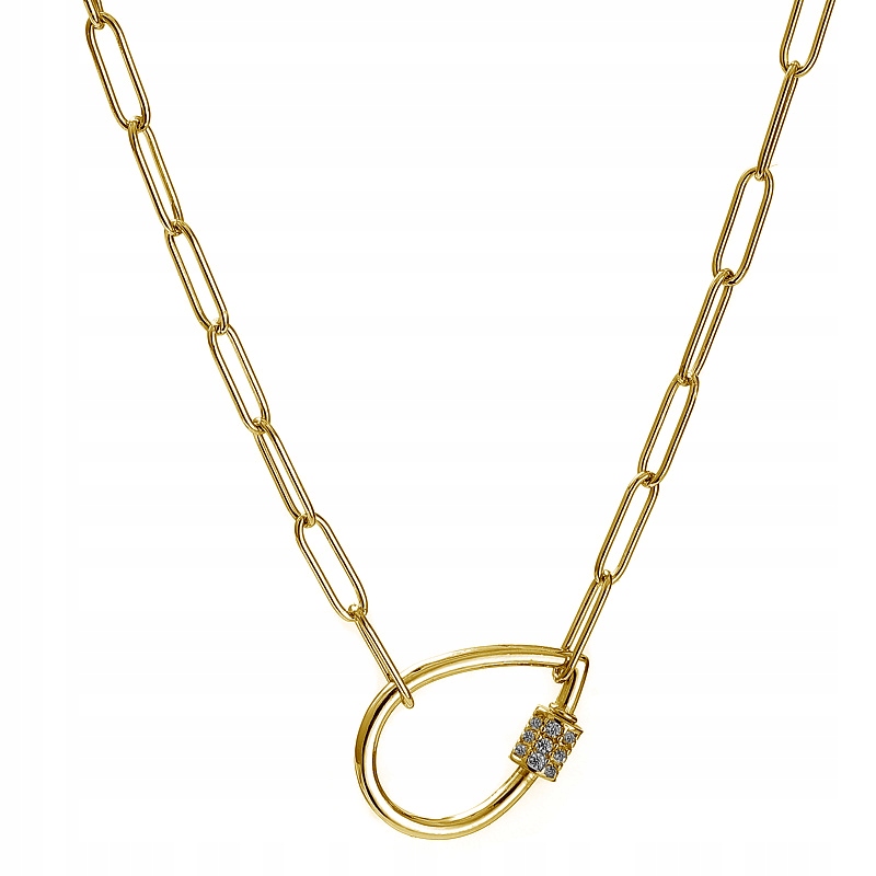 Stříbrný náhrdelník Ag 925 pozlacený slzou N05110