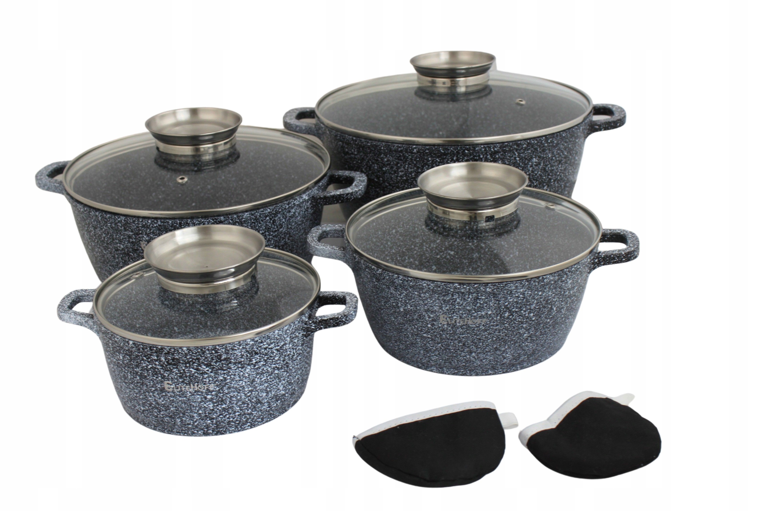 

Garnki Zestaw Garnków Indukcję Gaz +pokrywki 10el