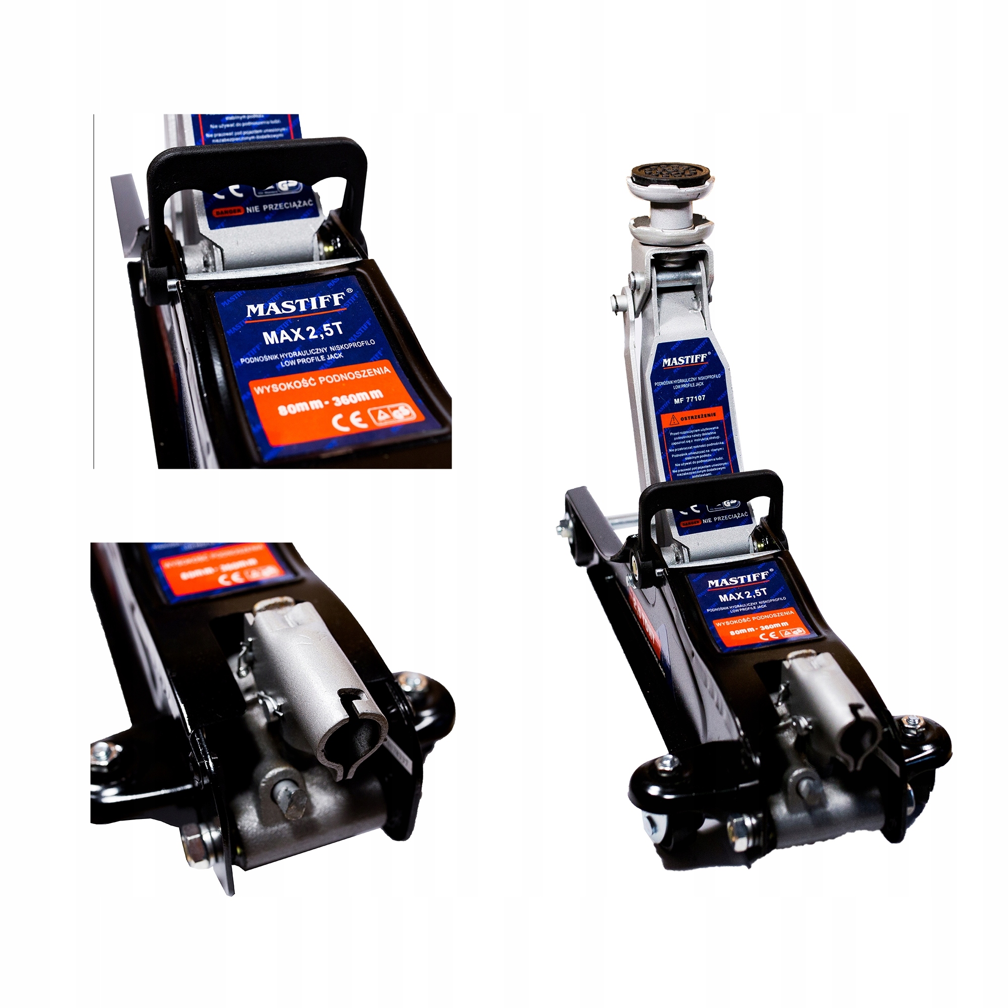 PODNOŚNIK SAMOCHODOWY ŻABA 2,5T 2500KG LEWAREK