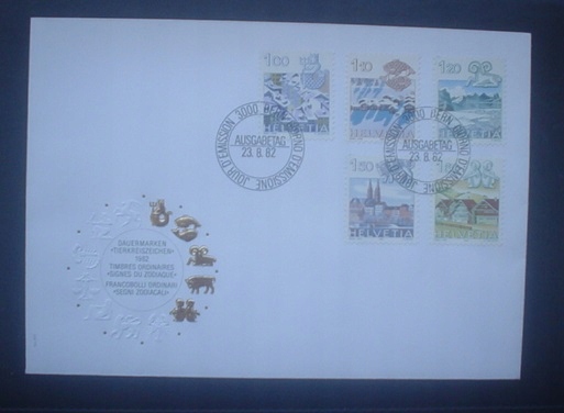 FDC Mi 1227 - 1231 SZWAJCARIA ZODIAK