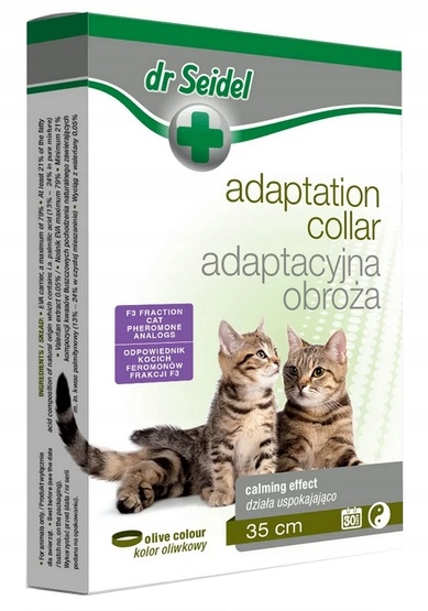 Adaptivní Obojek Pro Kočky Uklidňující Stres A Úzkost Dr Seidel 35 CM