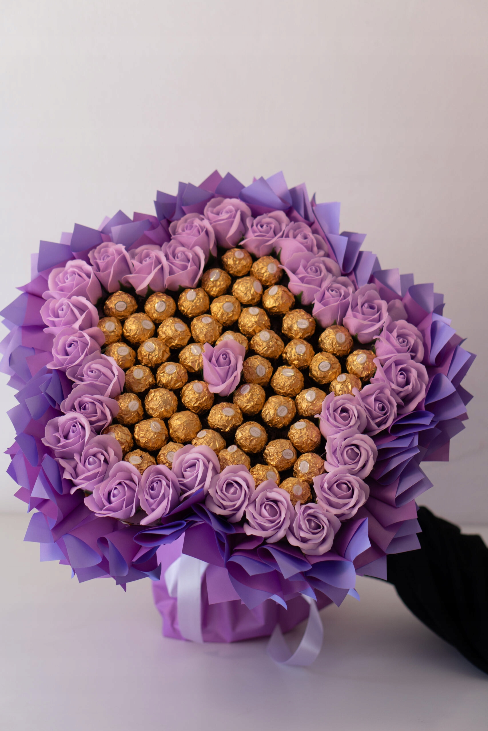 Levně Jídelní kytice ve tvaru květu, fialová