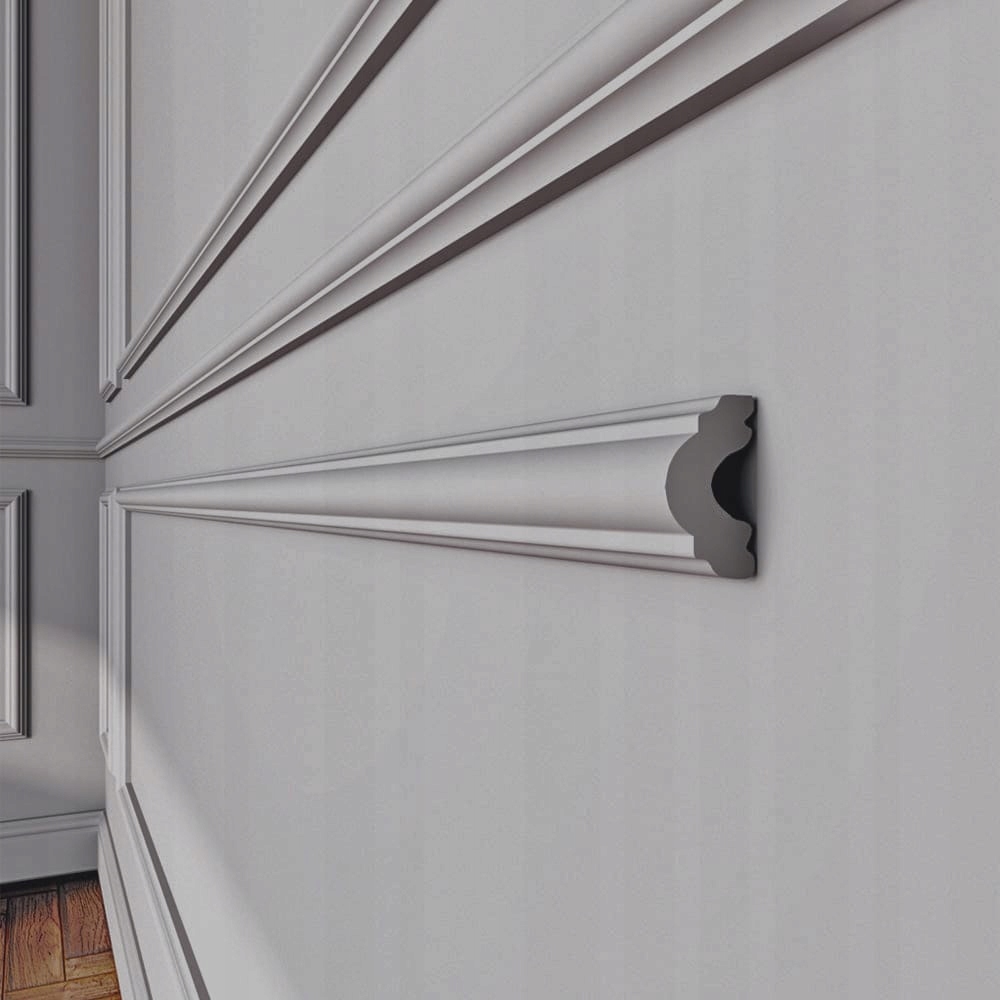 Listwa Ścienna Biała Sztukateria SL03 Twarda