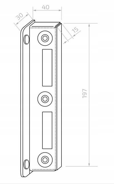 ZACZEP ZATRZASK ODBÓJ ODBOJNIK DOMYKACZ DO ZAMKA FURTKI KRÓTKI CZARNY Kod producenta ZF2 9005