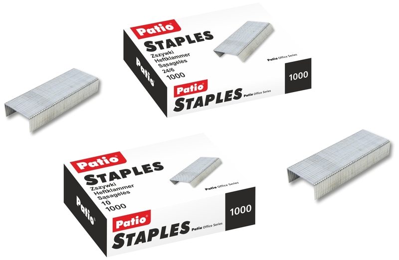 Biurowe ZSZYWKI DO ZSZYWACZA Zestaw 24/6 1000 SZTUK Patio MOCNE ZSZYWANIE