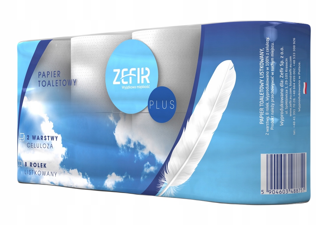 

Papier toaletowy Zefir Plus 2w celuloza 15mx 8 szt