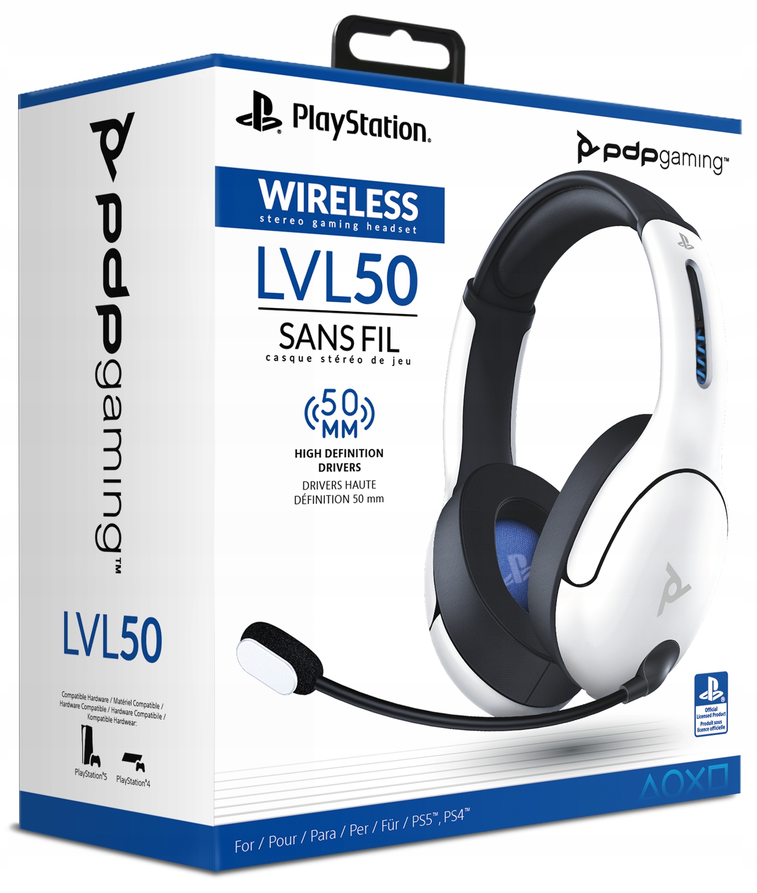 

Pdp Słuchawki bezprzewodowe PS4 PS5 LVL50 Białe