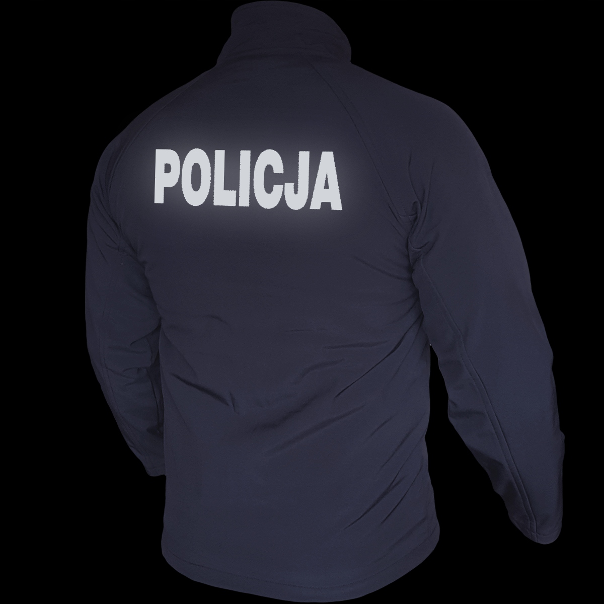 Granatowa Kurtka Softshell Policja Nadruk Odblask Flex Rodzaj softshell