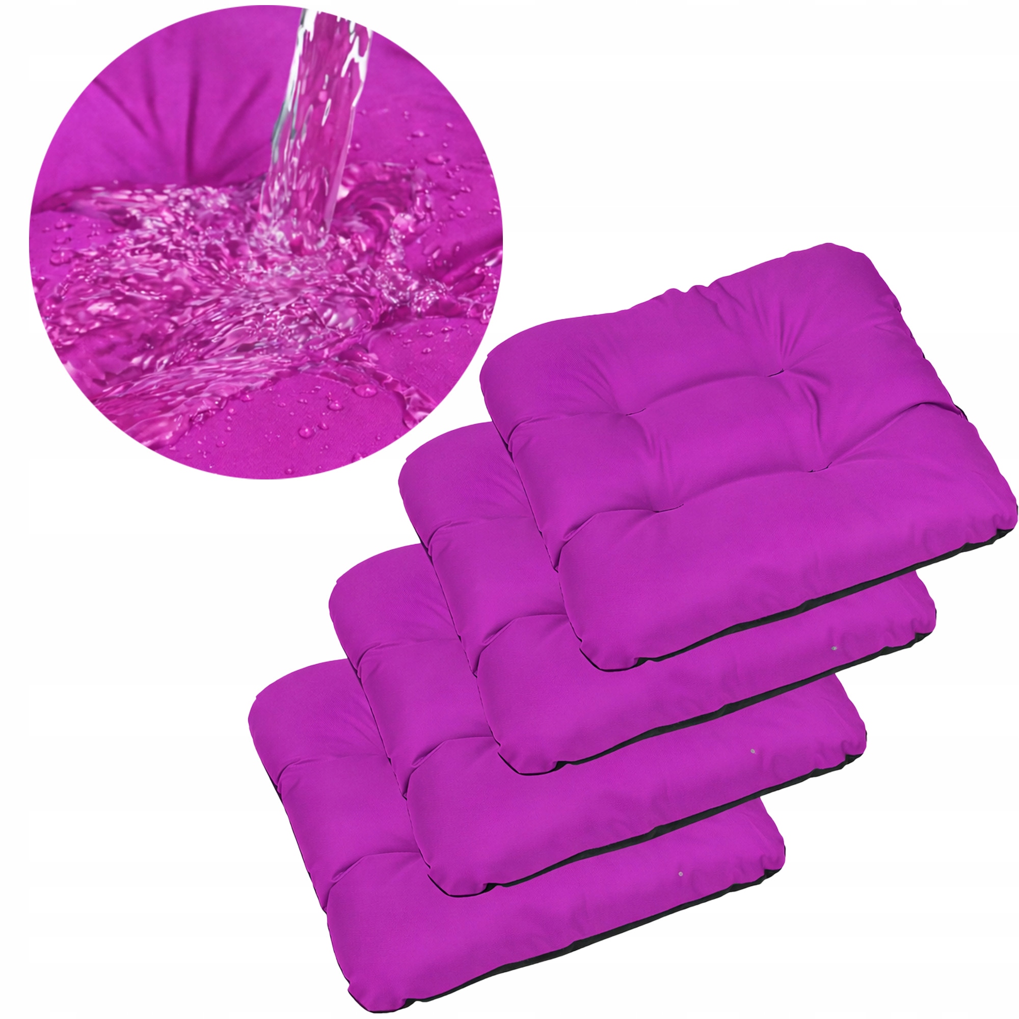 Polštář polštář sedák podložka na zahradní židli 45x45 fuchsiová 4ks