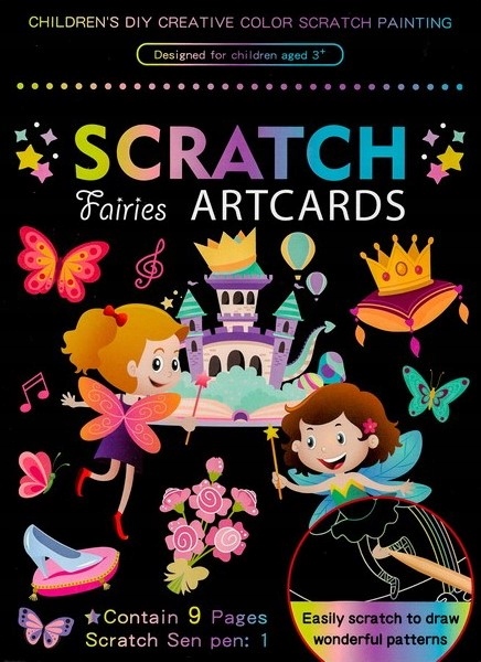 WYDRAPYWANKA ZDRAPYWANKA KOLOROWANKA KREATYWNA DLA DZIECI WRÓŻKI 9SZT FANDY EAN (GTIN) 8595083585503