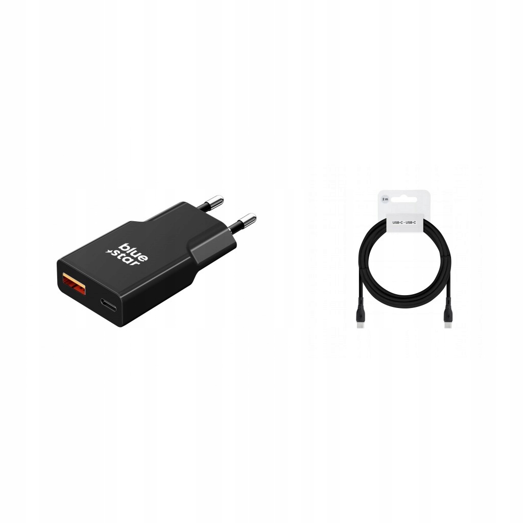 Szybka ładowarka GaN 25W dual port z kablem 2m do iPhone 17