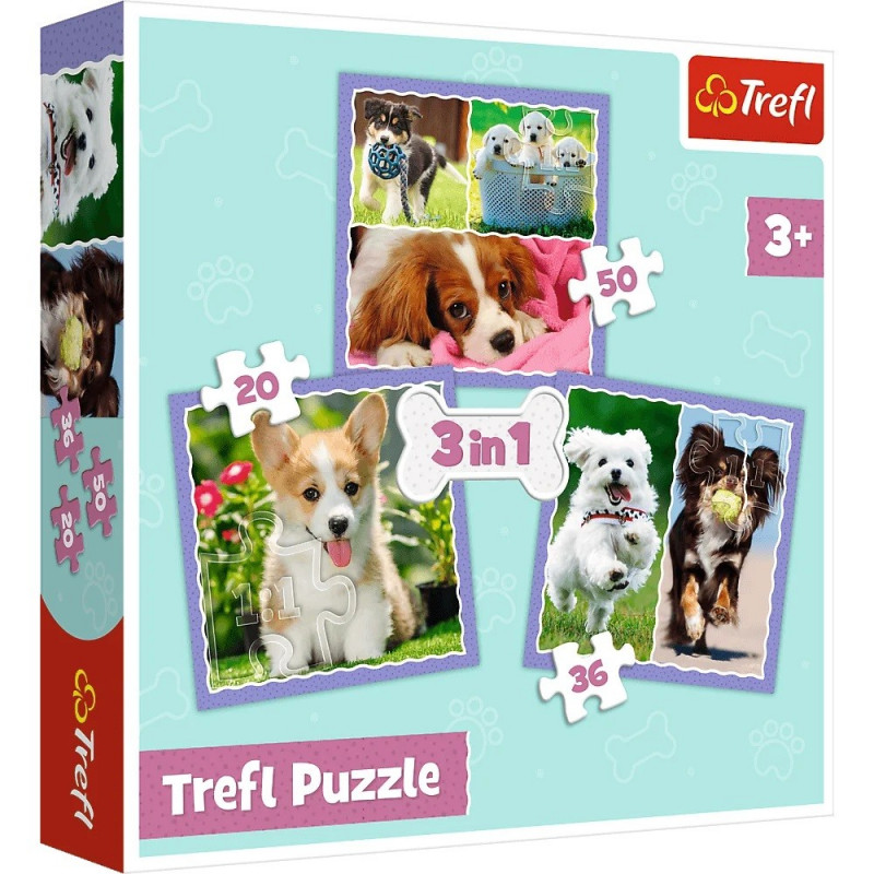 

Trefl Puzzle 3W1 34854 Psy