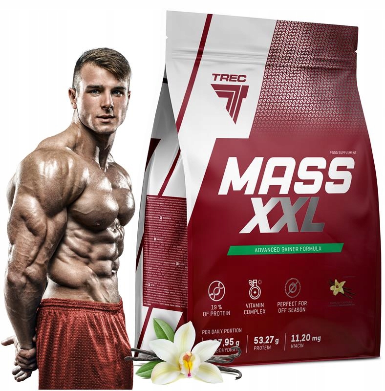 Gainer Trec Mass XXL 3000g Mutant Mass Sacharidy Velké 3kg