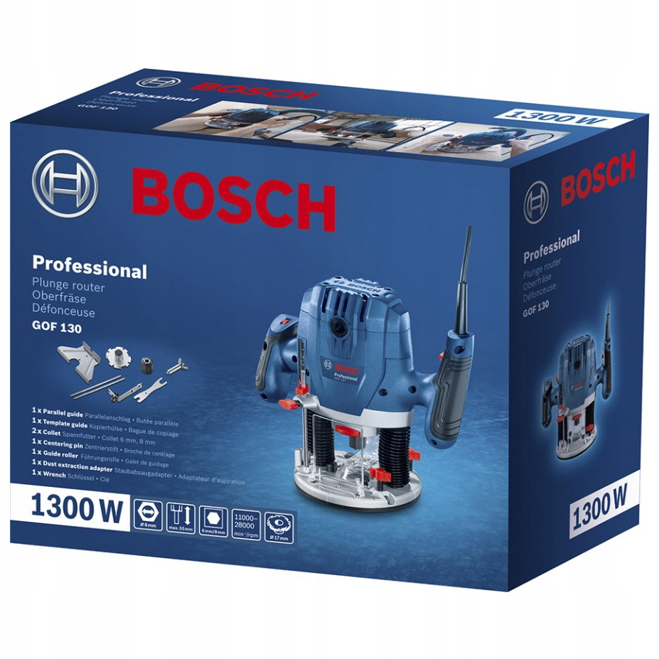 BOSCH GOF 130 FREZARKA GÓRNOWRZECIONOWA 1300 W Kod producenta 06016B7000
