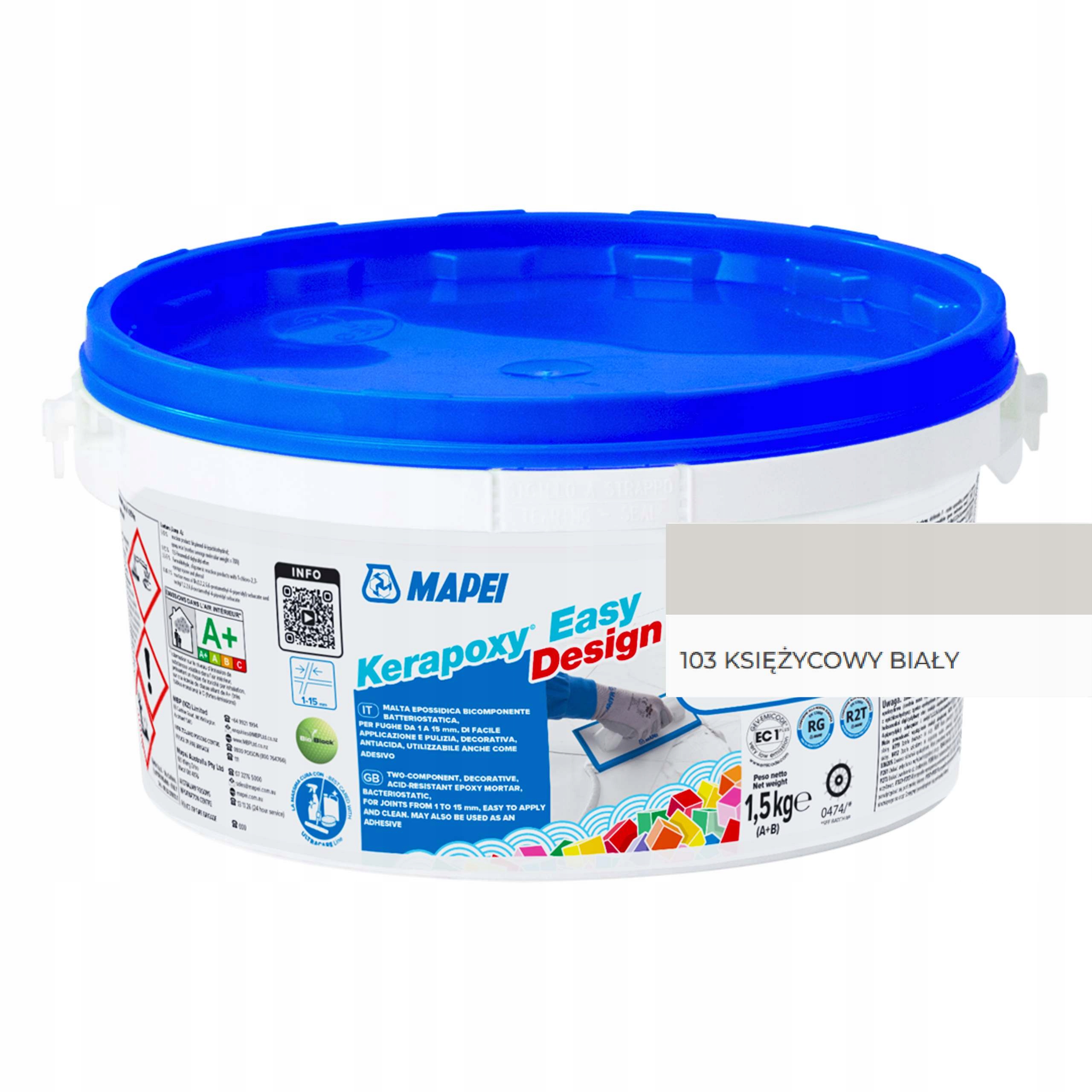 Epoxidová fuga Mapei Kerapoxy Easy Design 1,5 kg Měsíční bílá 103