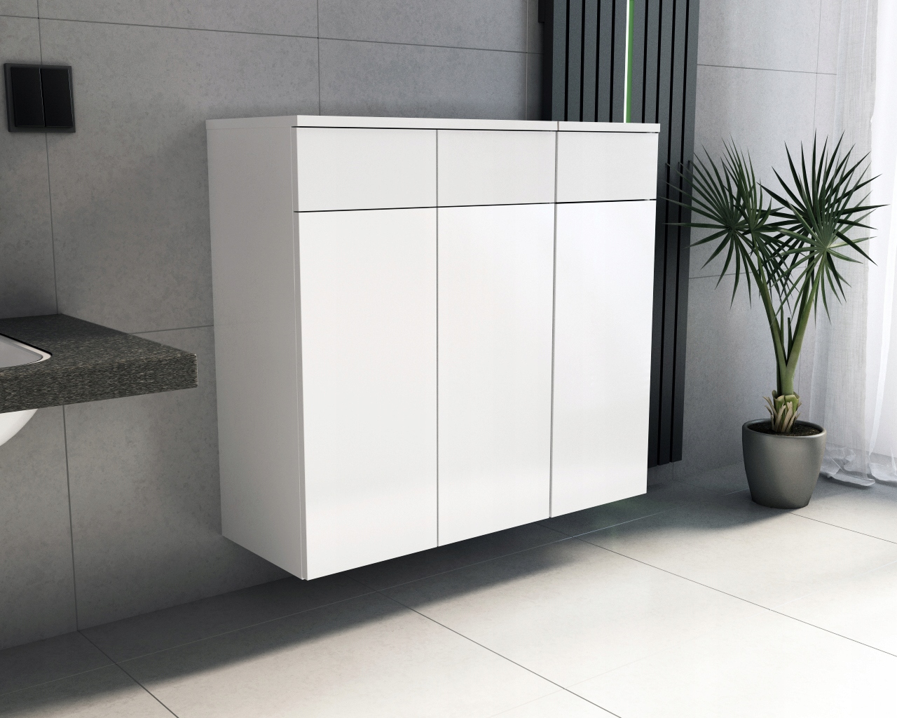 KOMODA szafka do łazienki cała biała biały mat 90 Marka Fargo