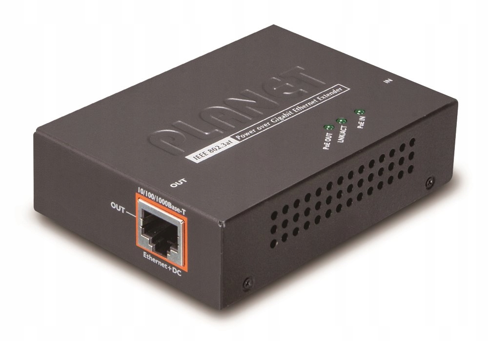 Planét PoE Lan extender, 1xPoE-in, 1xPoE-out 25W, 802.3at af, Gigabit