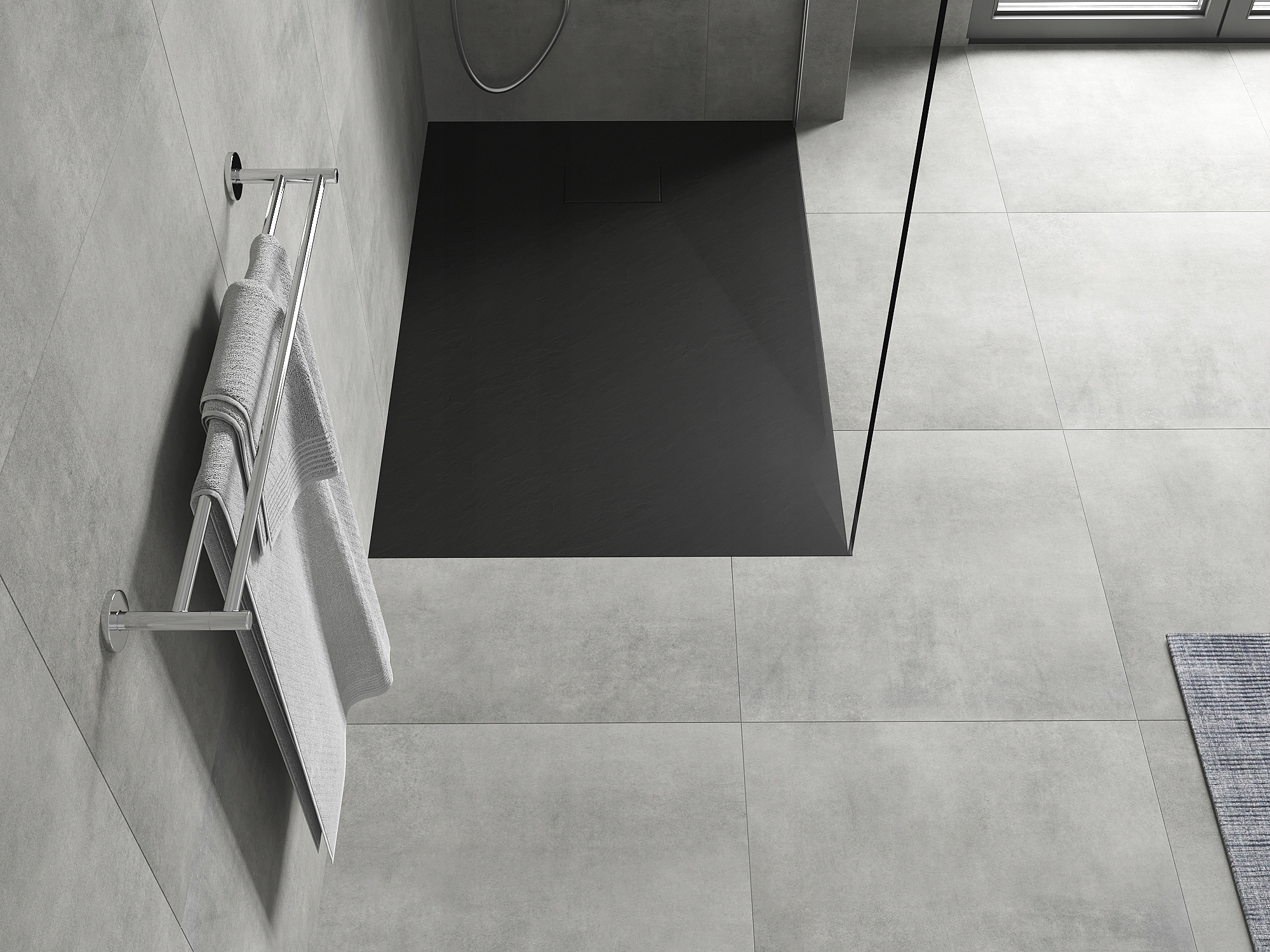 MEXEN HUGO BRODZIK PROSTOKĄTNY SMC 130x70 CZARNY Kod producenta 42707013