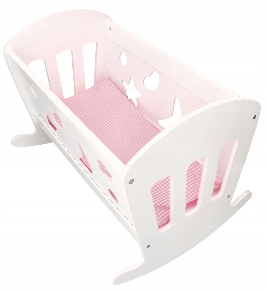 KOŁYSKA DREWNIANA DLA LALEK ŁÓŻECZKO Z POŚCIELĄ Marka Bino