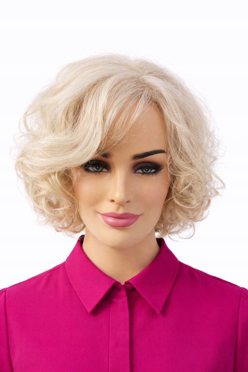 Vlnitá paruka světlá blond, 30 cm Neessaja wigs shop