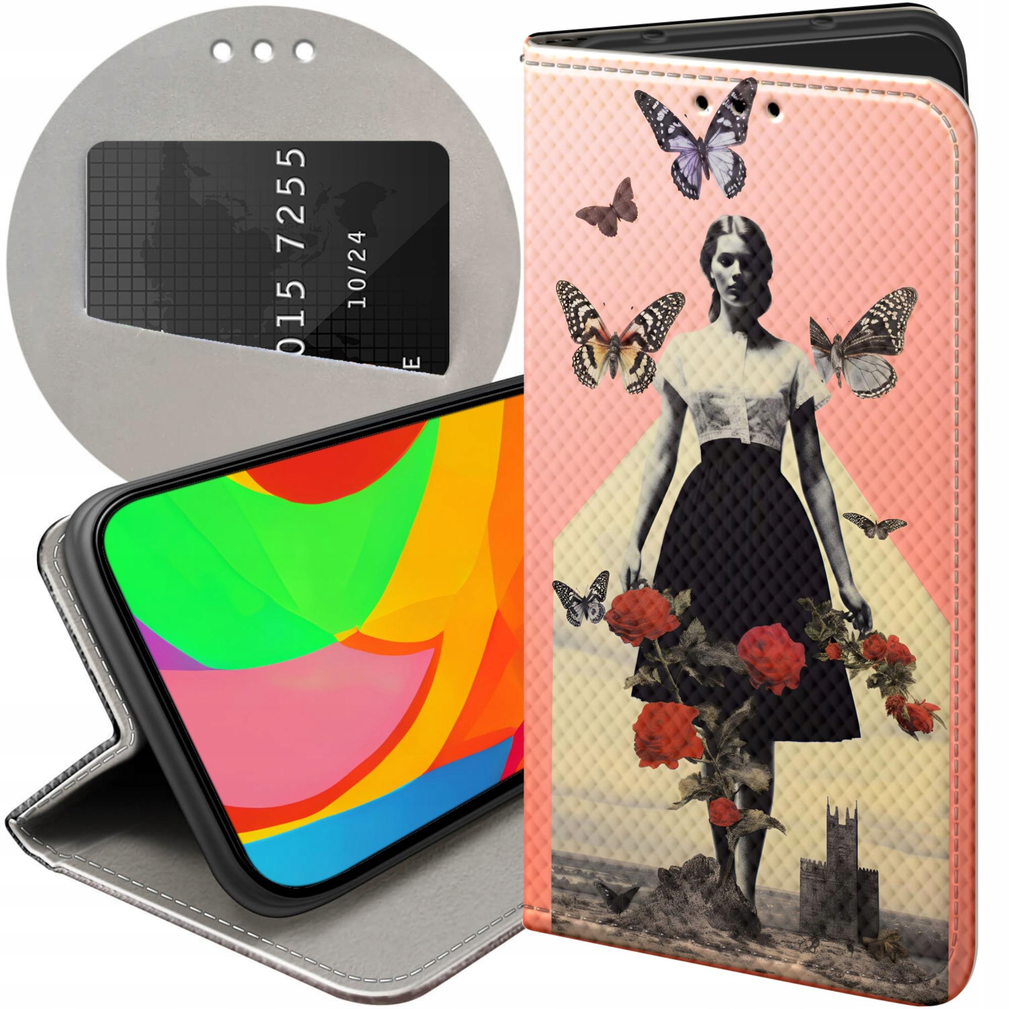 Etui Z Klapką Do Honor MAGIC7 Pro Collage Retro Vintage Futerał Case