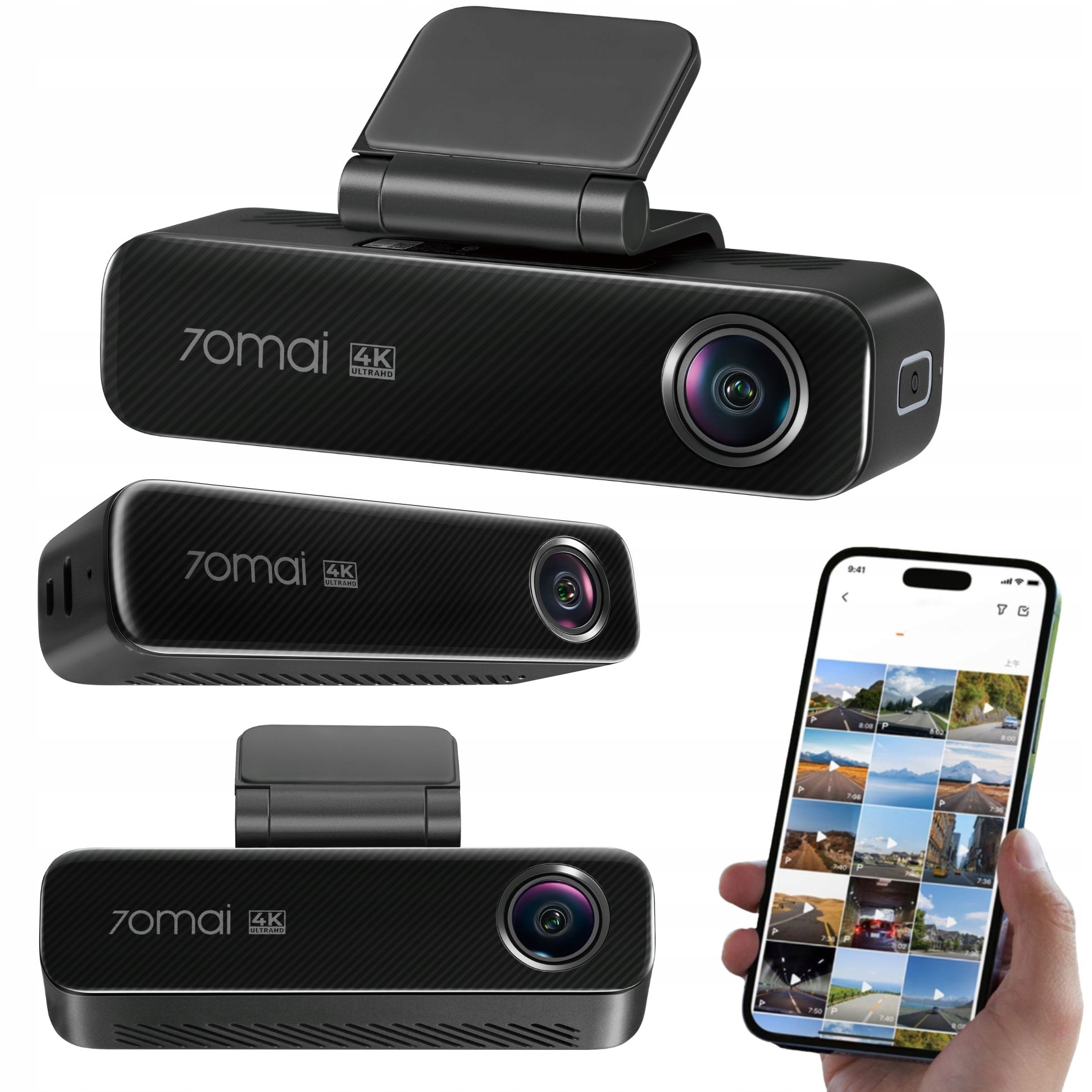 70mai M800 Kamera samochodowa Wideorejestrator 4K Hdr z pamięcią 128GB
