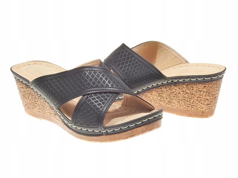 KLAPKI DAMSKIE ELASTYCZNA PODESZWA H033 Negro r.41 Marka inna