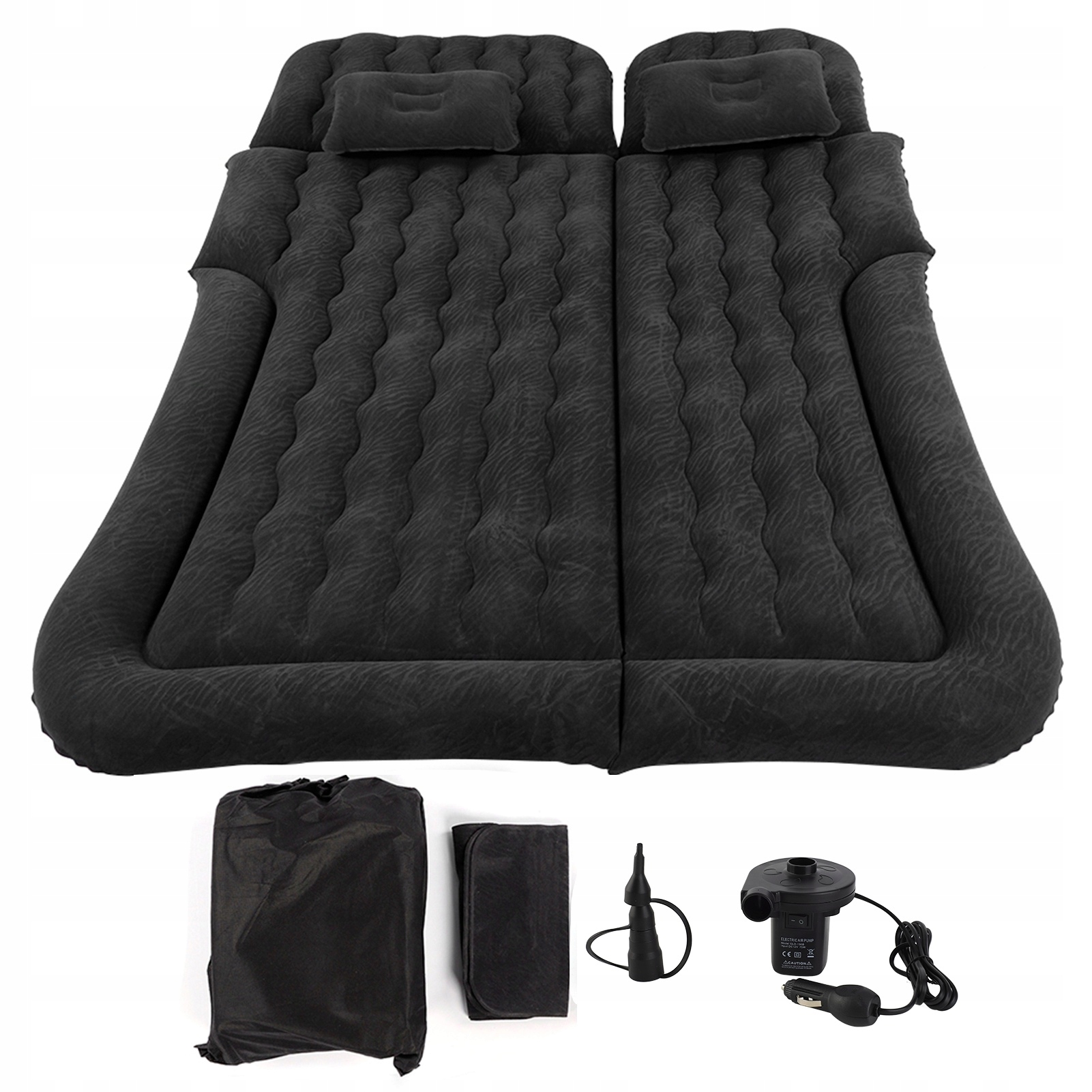 Materac Dmuchany Łóżko Welurowy Do Samochodu Auta 2W1 174 X 126 CM