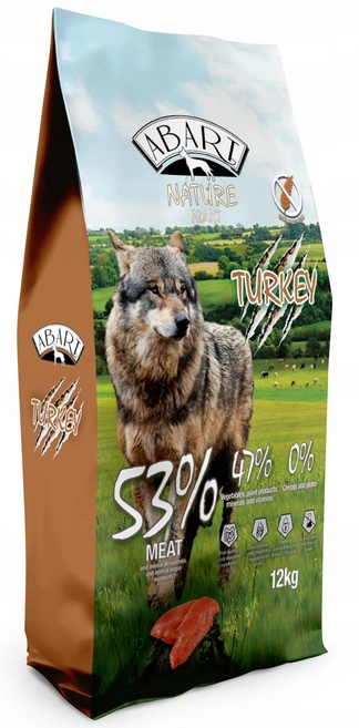 Levně Abart Nature Adult krůta 53% masa 12 kg bez obilovin